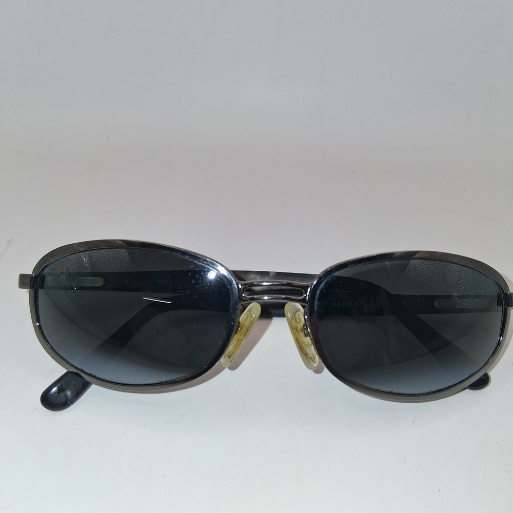 MAUI JIM MJ-151-02 SLEEK GUNMETAL DOUBLE-GRADIENT MIRRORED POLARIZED SUNGLASSES